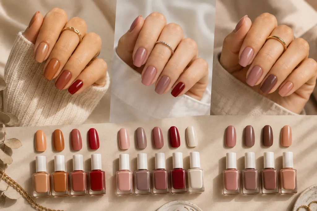 Color guide for classy feminine nail shades by undertone